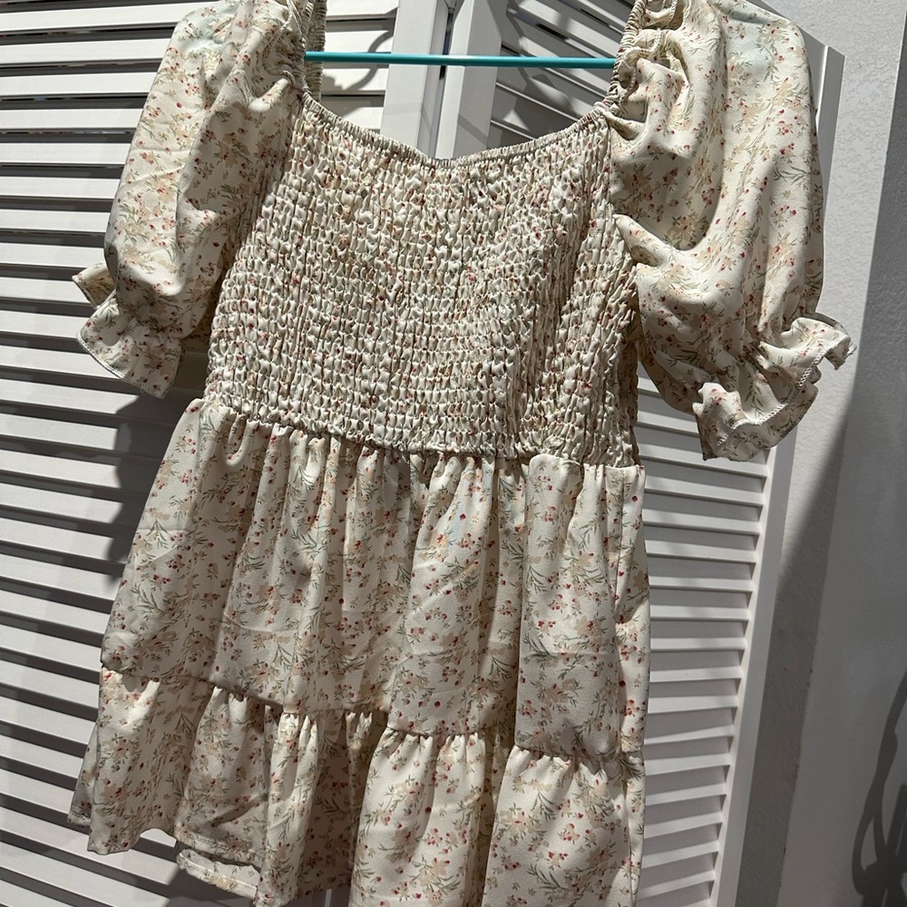 SHEIN Cream Floral Top
